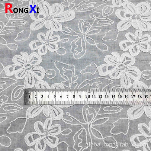 Solid Color Fabric Cotton Eyelet Fabric with Backbone Line for Clothing Supplier